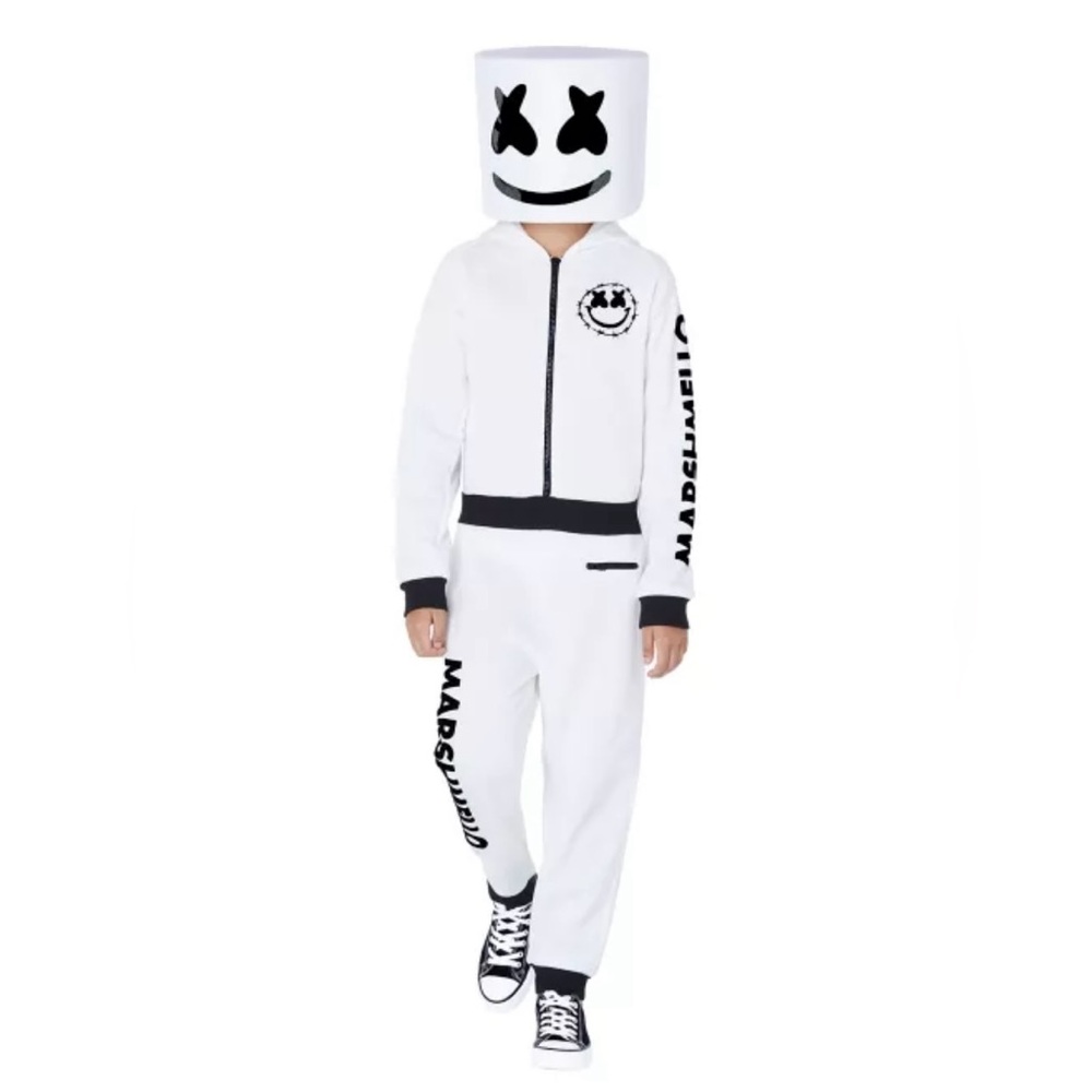 Spirit White and Black Marshmello Kids Costume